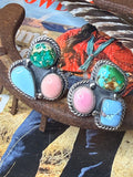 Navajo Handmade Multi Cluster Adjustable Ring