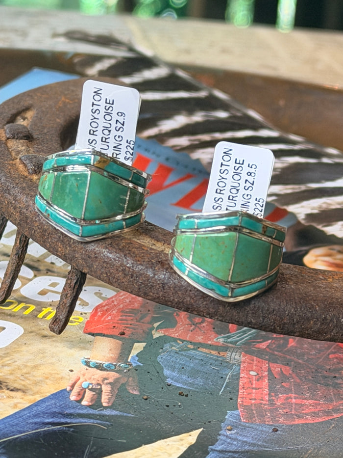 Navajo Handmade Royston Turquoise Ring by Andrew Enrico