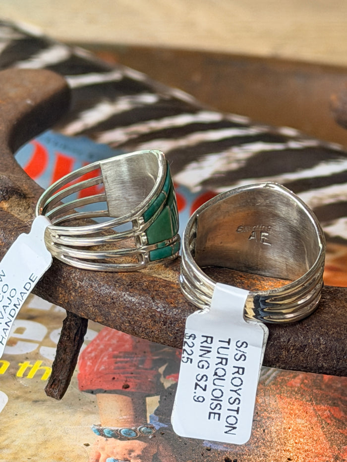 Navajo Handmade Royston Turquoise Ring by Andrew Enrico