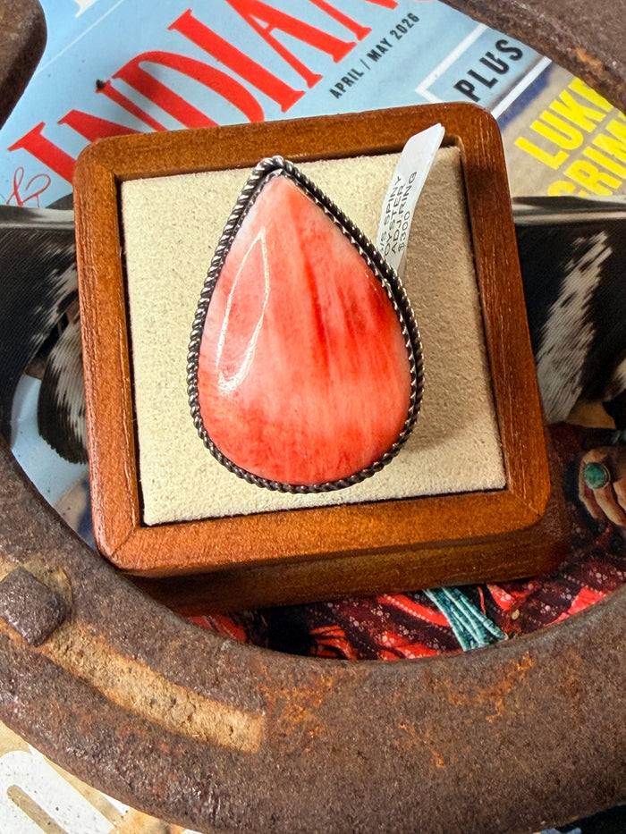 Navajo Handmade Spiny Adjustable Ring by Tia Long