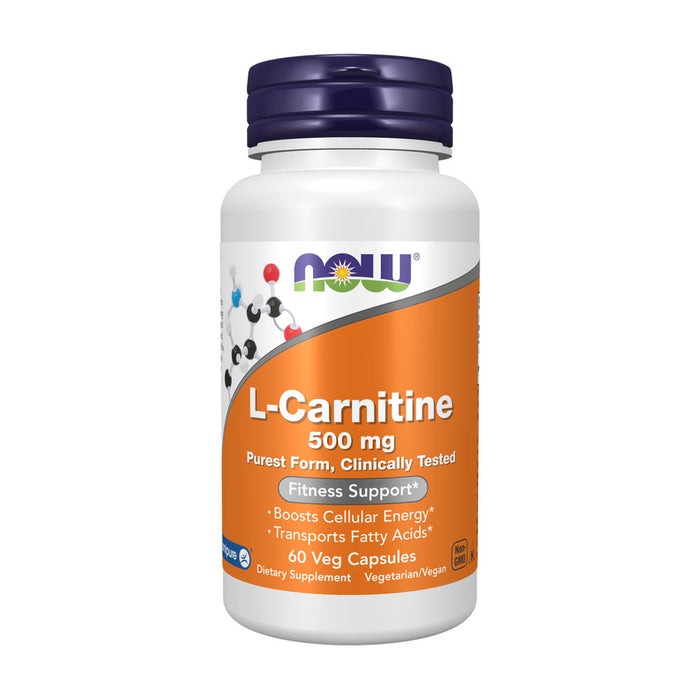 Now L-Carnitine 500mg 60 Veg Capsules