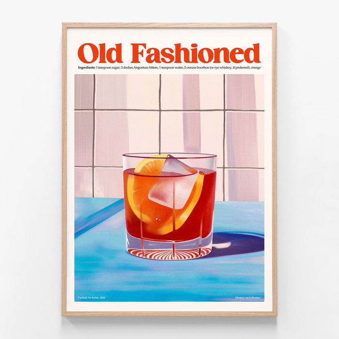 Old Fashioned oak framed print