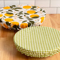 Orange Orchard Reusable Fabric Bowl Cover Set
