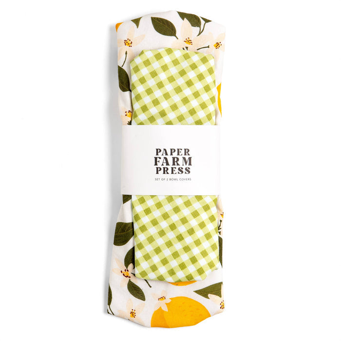 Orange Orchard Reusable Fabric Bowl Cover Set