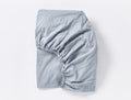 Organic Crinkled Percale™ Crib Sheet | Steel Blue