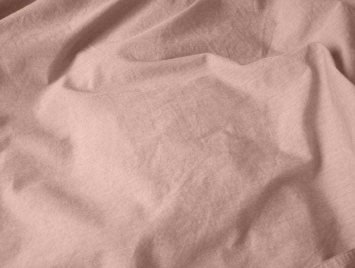 Organic Crinkled Percale™ Duvet Cover - Coyuchi | Praline Chambray