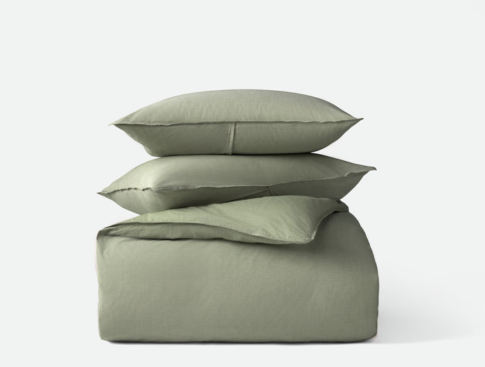 Organic Crinkled Percale™ Duvet Set