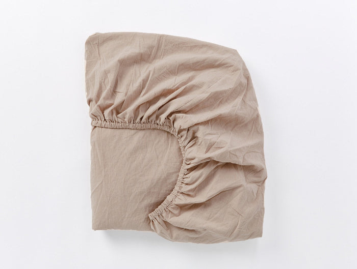 Organic Crinkled Percale™ Sheets | Hazel Chambray