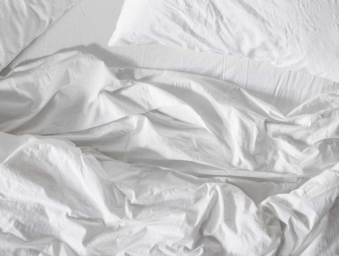 Organic Crinkled Percale™ Sheets | Alpine White