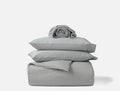 Organic Crinkled Percale™ Minimalist Bed Bundle | Graphite Chambray <swatch_color:Graphite Chambray>