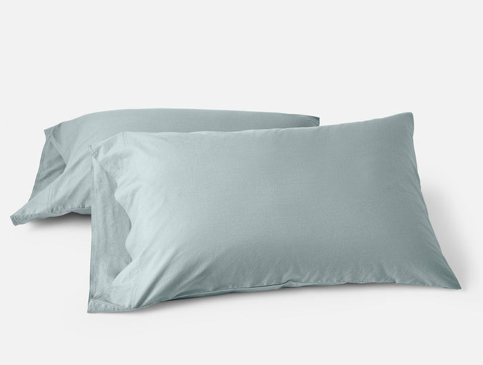 Organic Crinkled Percale™ Pillowcases - Coyuchi | Surf Chambray