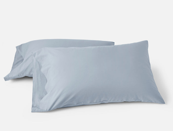 Organic Crinkled Percale™ Pillowcases - Coyuchi | Steel Blue