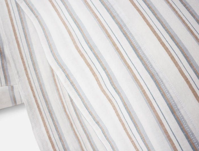Organic Crinkled Percale™ Pillowcases - Coyuchi | Surf Stripe
