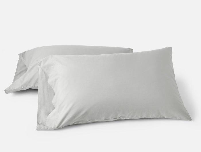 Organic Crinkled Percale™ Pillowcases - Coyuchi | Pewter