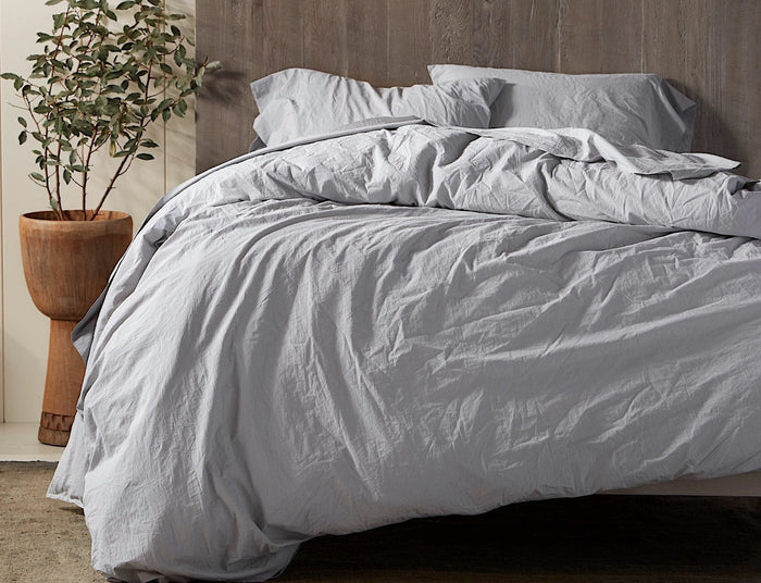 Organic Crinkled Percale™️ | Pewter
