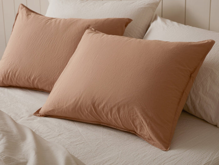 Organic Crinkled Percale™ Sham | Ginger