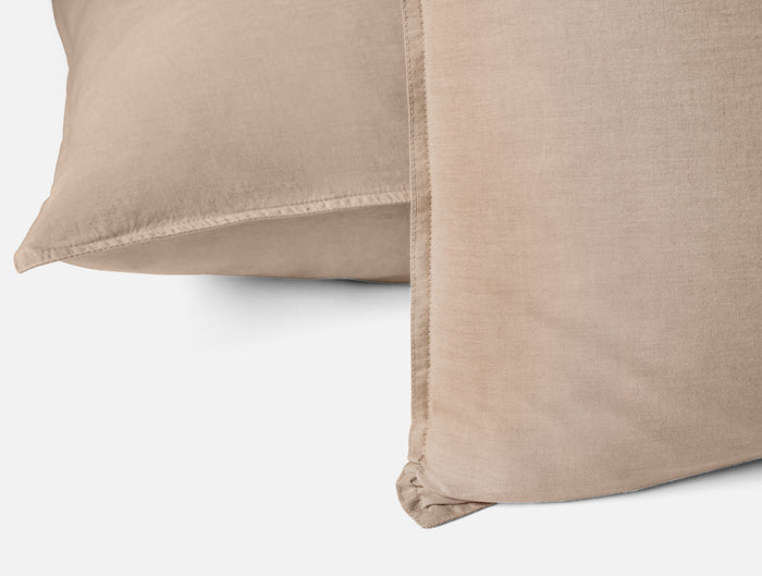 Organic Crinkled Percale™ Sham -coyuchi | Hazel Chambray