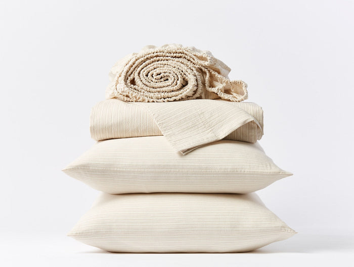 Organic Crinkled Percale Sheet Set