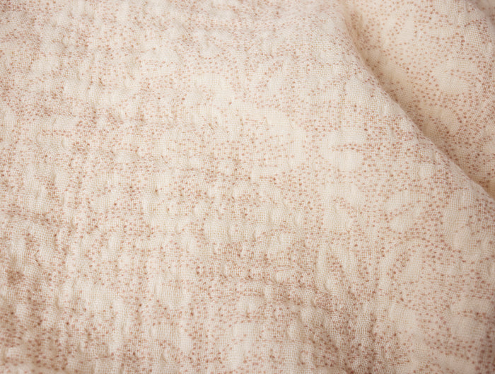 Organic Print Matelasse Baby Blanket