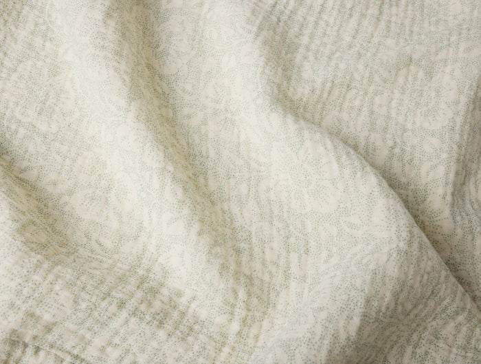 Organic Print Matelasse Baby Blanket