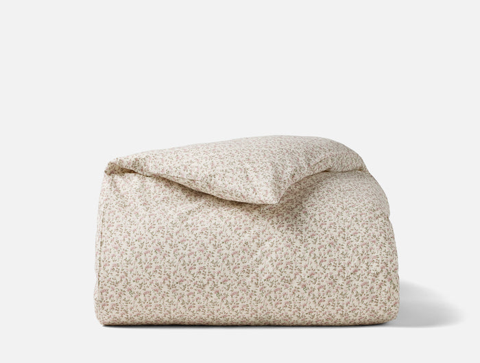 Organic Print Percale Duvet Cover