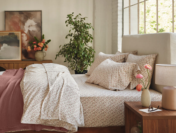 Organic Print Percale Sheet Set