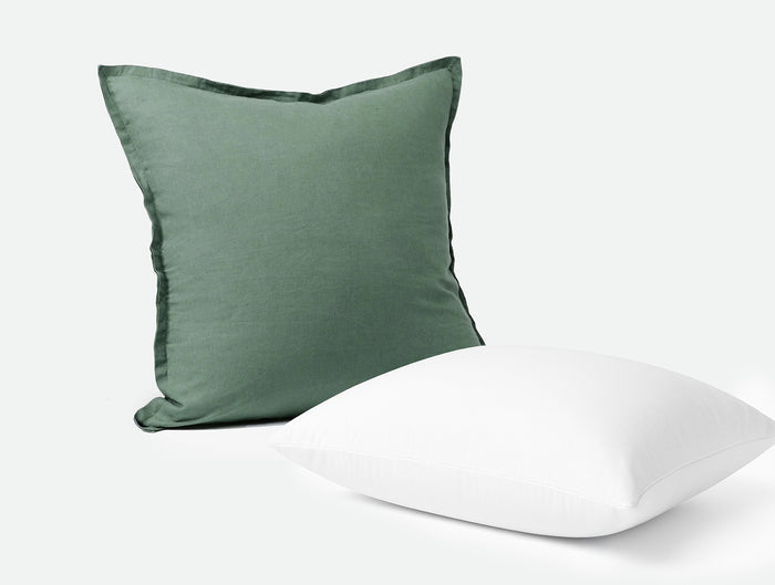 Organic Relaxed Linen Decorative Pillow Cover + Pillow Insert Set