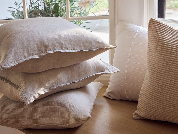 Organic Relaxed Linen Decorative Pillow Cover + Pillow Insert Set