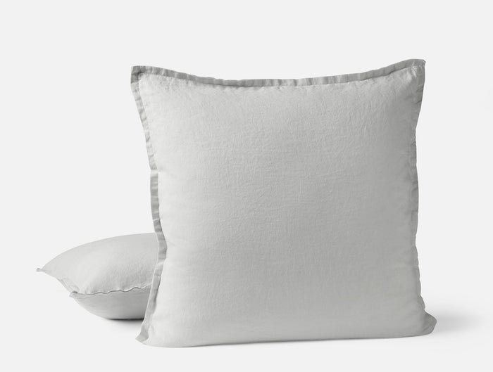 Organic Relaxed Linen Decorative Pillow Cover - Coyuchi | Fog