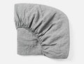 Organic Relaxed Linen Fitted Sheet - Coyuchi | Slate Chambray