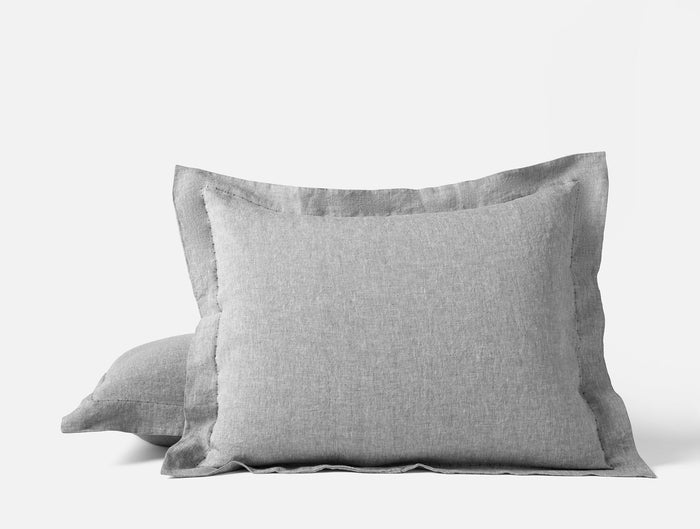 Organic Relaxed Linen Sham - Coyuchi | Slate Chambray