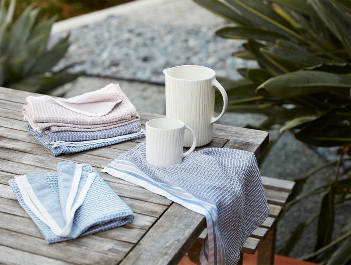 Organic Waffle Kitchen Towels, Set of 6 | Shoreline