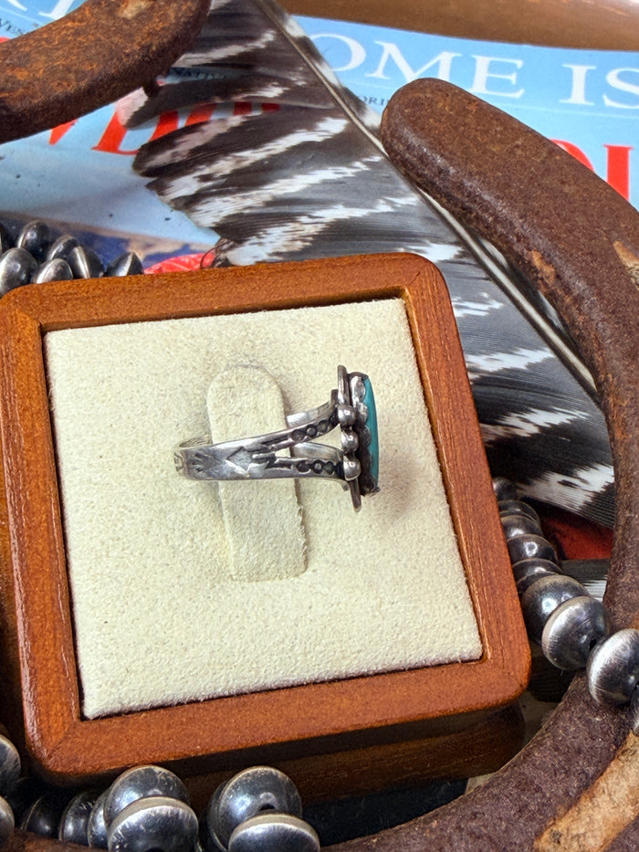 Oval Turquoise Ring size 5