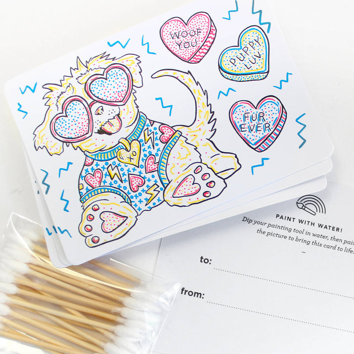 Paint with Water Valentine Cards - Puppy