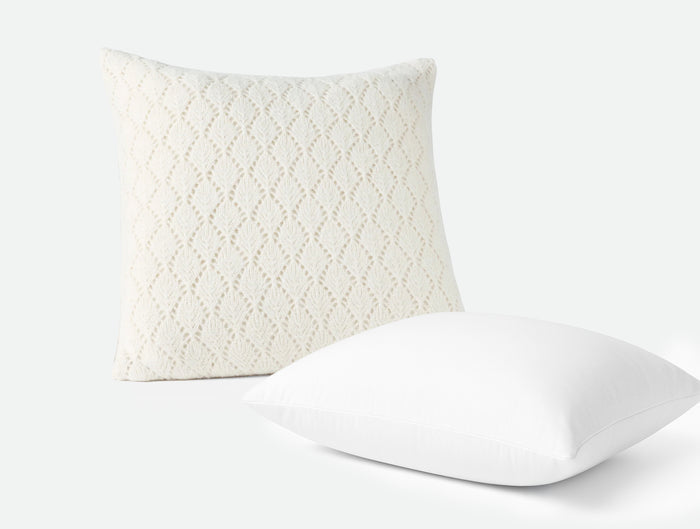 Paracas Alpaca Cotton Knit Decorative Pillow Cover + Pillow Insert Set