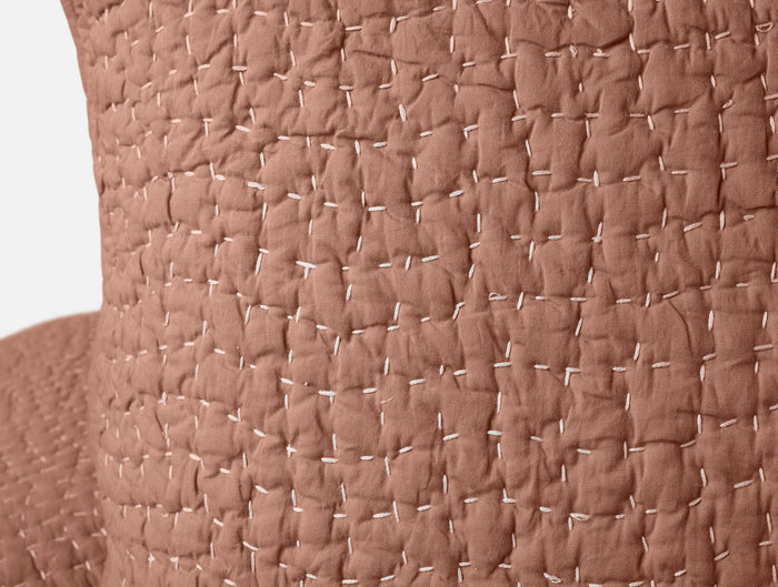 Pebbled Handstitched Organic Sham - Coyuchi | Praline