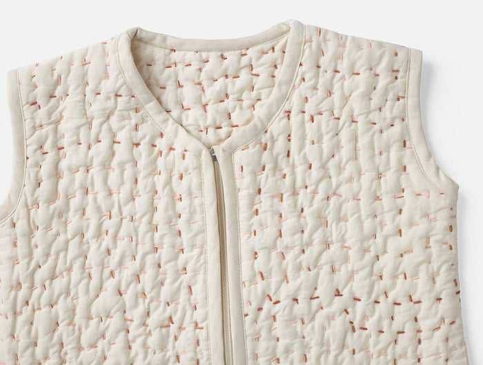 Pebble Handstitched Organic Snuggle Sack | Undyed w/Warms