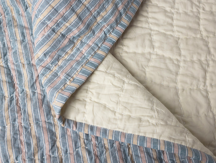 Pebbled Handstitched Organic Toddler Quilt
