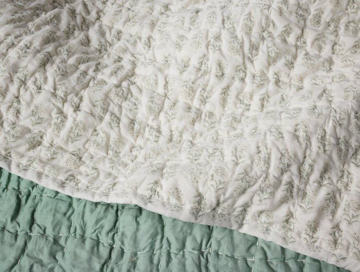 Pebbled Handstitched Organic Toddler Quilt