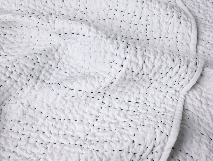 Pebbled Handstitched Organic Toddler Quilt