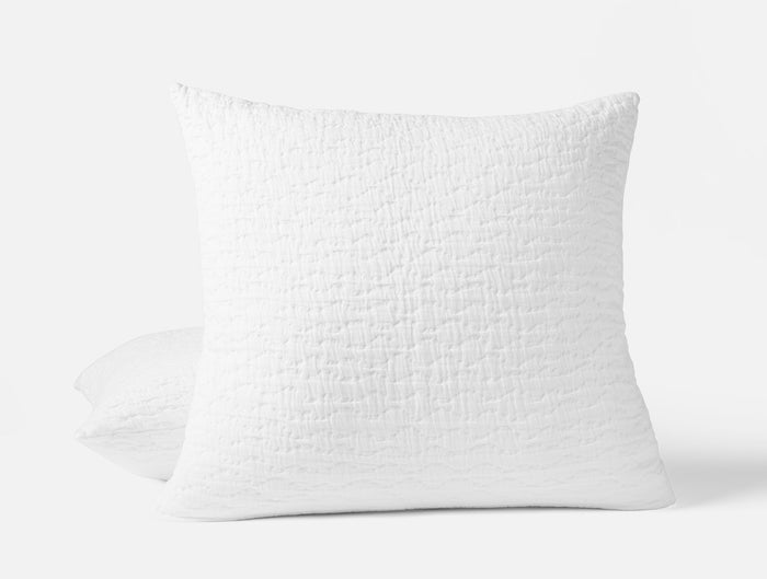Pescadero Matelasse Organic Sham - Coyuchi | Alpine White