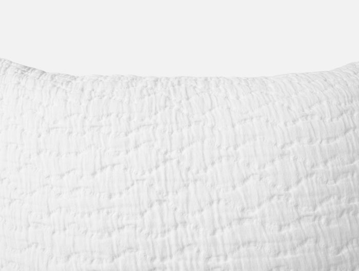 Pescadero Matelasse Organic Sham - Coyuchi | Alpine White
