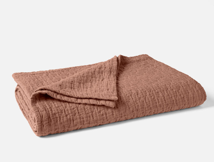 Pescadero Matelasse Organic Blanket - Coyuchi | Praline