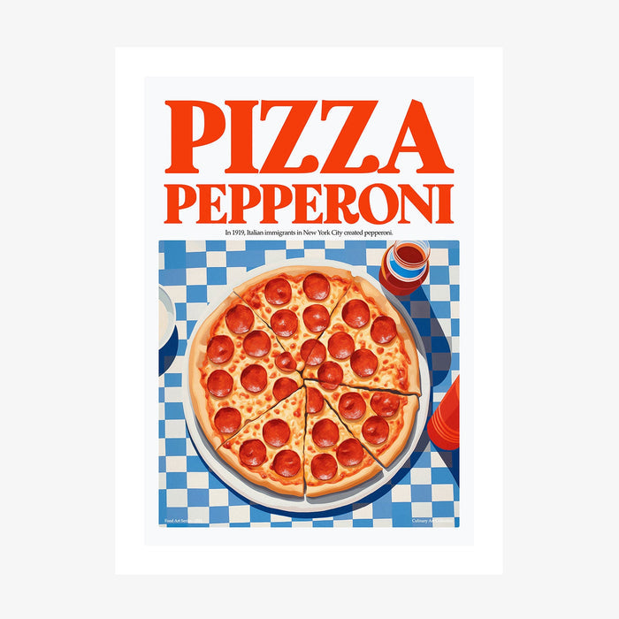 Pizza Pepperoni wall art print