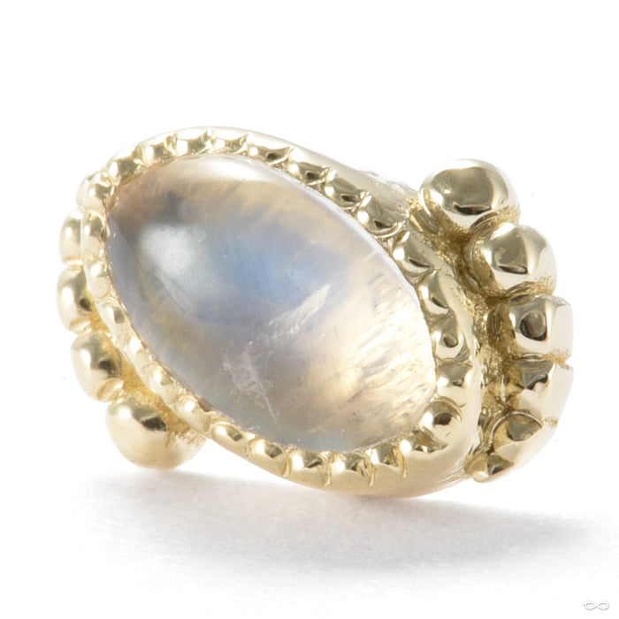 Portal Press-fit End in Gold from Seasons Handmade with moonstone
