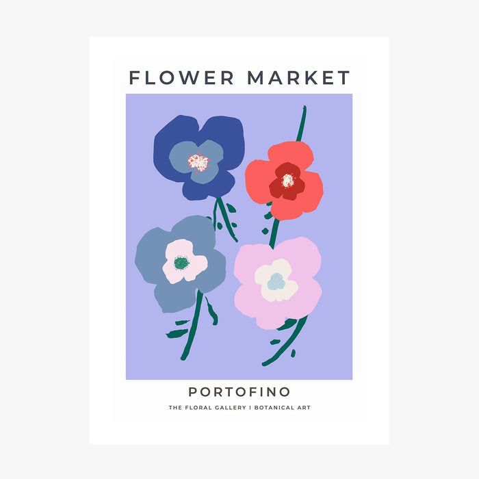 Portofino Flower Market wall art print