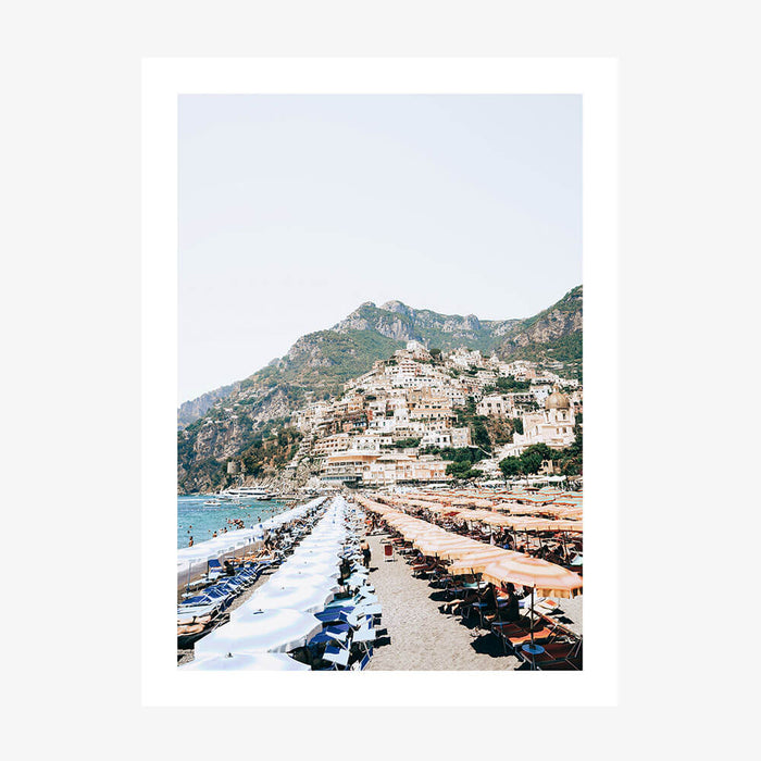 Positano Umbrellas wall art print