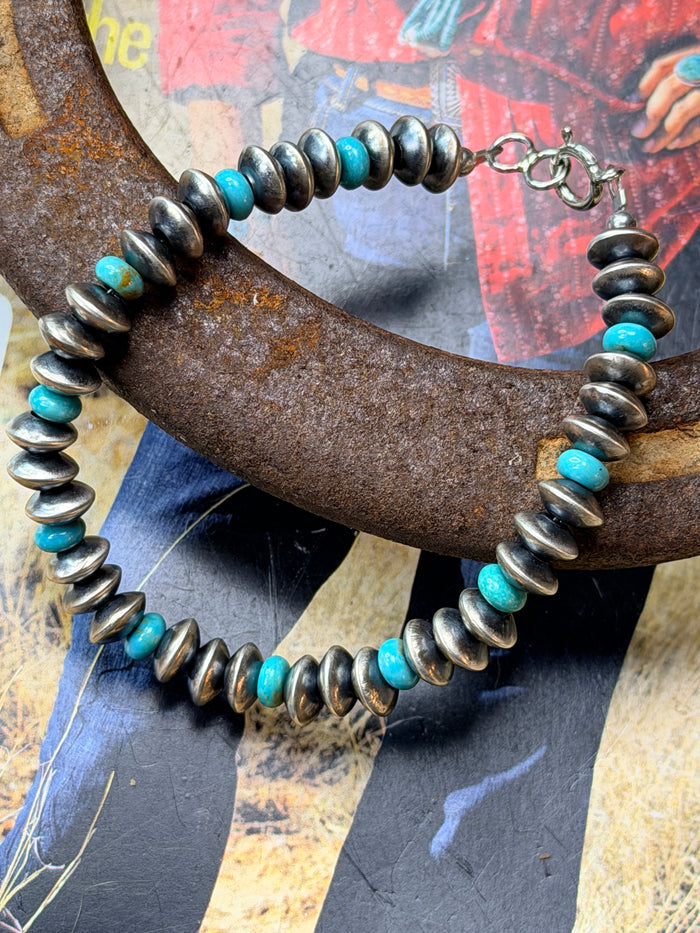 Preston Haley Navajo and Kingman Bracelet