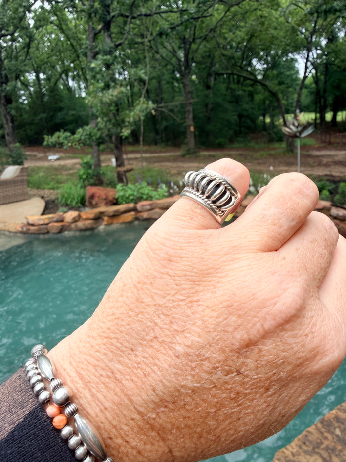 Priscilla Apachito Navajo Sterling Silver Ring size 5