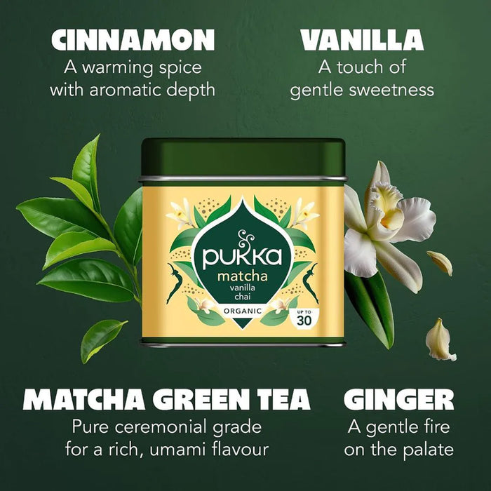 Pukka Organic Vanilla Chai Matcha flavour